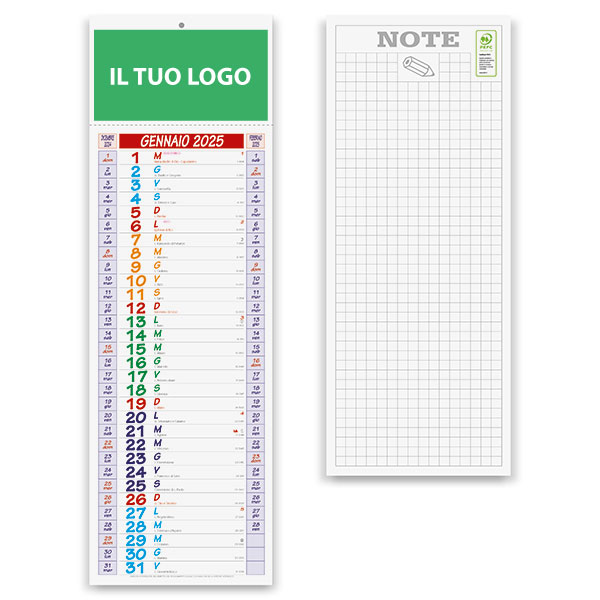 calendario personalizzato Silhouette Multicolor